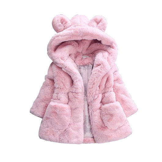Abrigo de Invierno para Niñas con Forro de Felpa y Cuello de Piel - Image 9