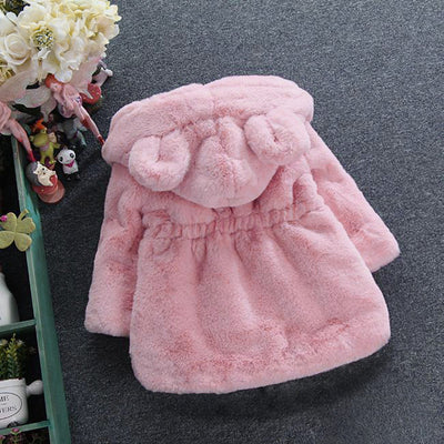 Abrigo de Invierno para Niñas con Forro de Felpa y Cuello de Piel - Image 5