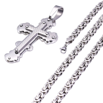 Collar Colgante de Acero Titanio con Diseño Escocés Multicapa en Dorado - Image 22