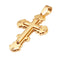 Collar Colgante de Acero Titanio con Diseño Escocés Multicapa en Dorado