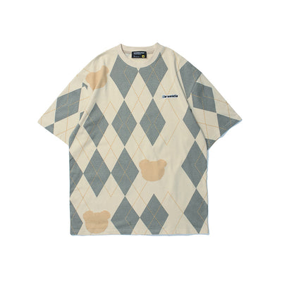 Playera Manga Corta Cuadros para Hombre