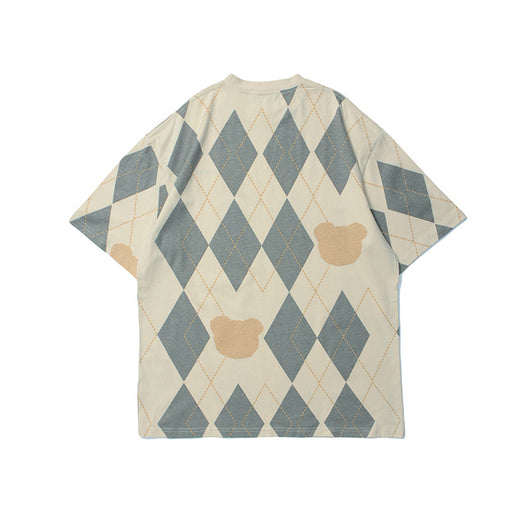 Playera Manga Corta Cuadros para Hombre - Image 3