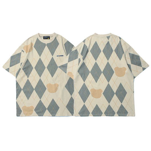 Playera Manga Corta Cuadros para Hombre - Image 2