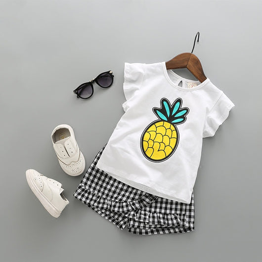 Conjunto Infantil Piña y Rayas: Blusa + Culotes - Image 6