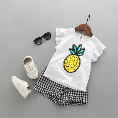 Conjunto Infantil Piña y Rayas: Blusa + Culotes - Image 4