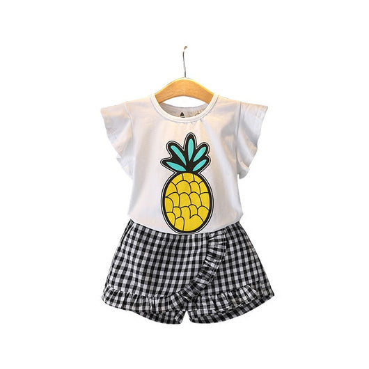 Conjunto Infantil Piña y Rayas: Blusa + Culotes - Image 3