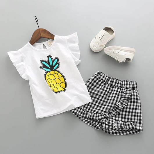 Conjunto Infantil Piña y Rayas: Blusa + Culotes - Image 5