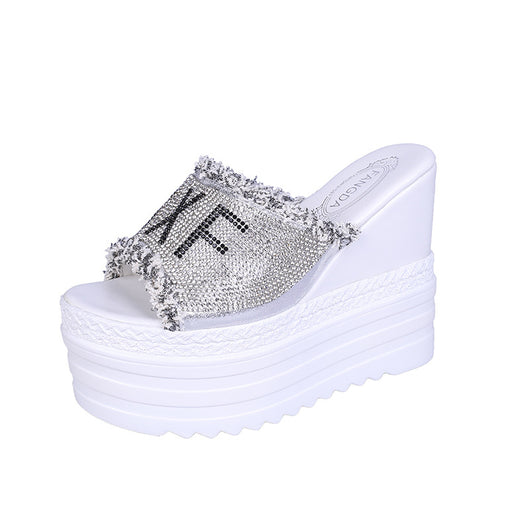 Sandalias Plataforma con Tacón Cuña y Detalles de Strass - Image 15