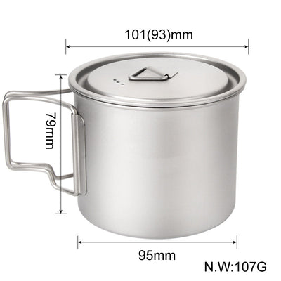 Taza Plegable de Titanio Puro para Camping y Aventuras al Aire Libre - Image 13
