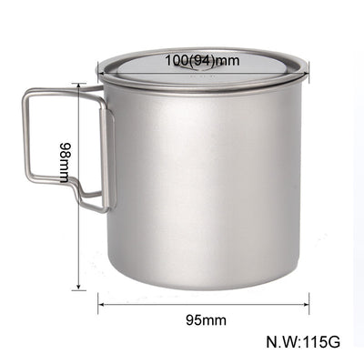 Taza Plegable de Titanio Puro para Camping y Aventuras al Aire Libre - Image 12
