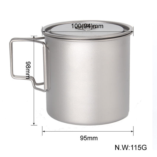 Taza Plegable de Titanio Puro para Camping y Aventuras al Aire Libre - Image 12