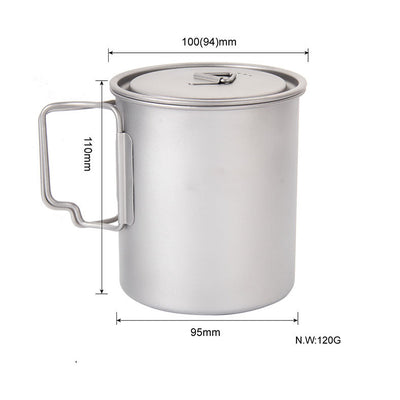 Taza Plegable de Titanio Puro para Camping y Aventuras al Aire Libre - Image 4
