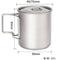 Taza Plegable de Titanio Puro para Camping y Aventuras al Aire Libre