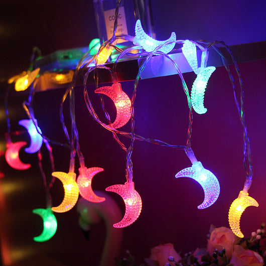 Guirnalda Luminosa de Luna y Estrellas para Decoración