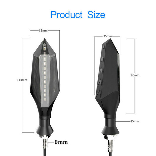 Direccionales LED Secuenciales para Motocicleta - Flecha Dinámica Bicolor - Image 10