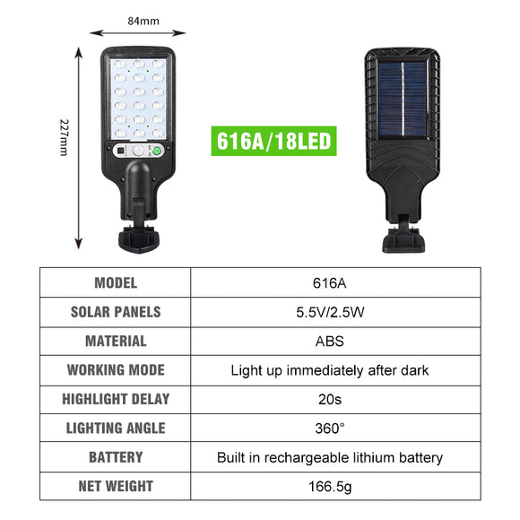 Lámpara Solar de Calle con Sensor de Movimiento