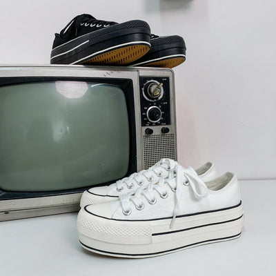Zapatillas Canvas Reforzadas con Suela Gruesa para Estudiantes Mujeres - Image 9