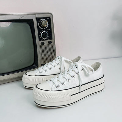 Zapatillas Canvas Reforzadas con Suela Gruesa para Estudiantes Mujeres - Image 12