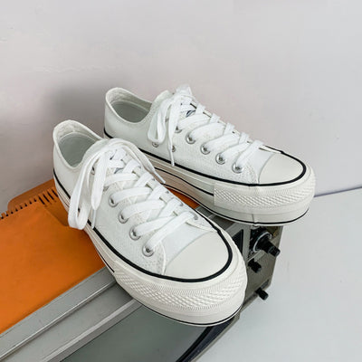 Zapatillas Canvas Reforzadas con Suela Gruesa para Estudiantes Mujeres - Image 8
