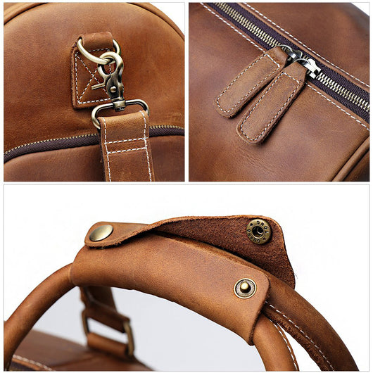 Bolsa de Mano Premium en Cuero Genuino de Primera Capa - Gran Capacidad - Image 12