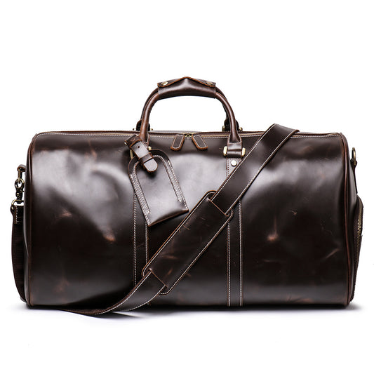 Bolsa de Mano Premium en Cuero Genuino de Primera Capa - Gran Capacidad