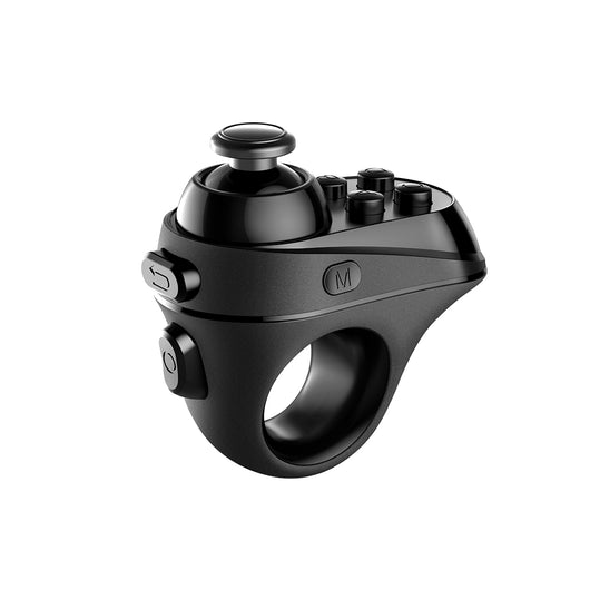 Black ring-style mini Bluetooth game controller with a joystick and multiple buttons for mobile gaming and VR. - Image 6