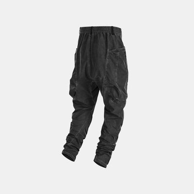 Pantalones Corte Pierna con Múltiples Bolsillos, Teñido Degradado y Detalles Rotos - Image 7