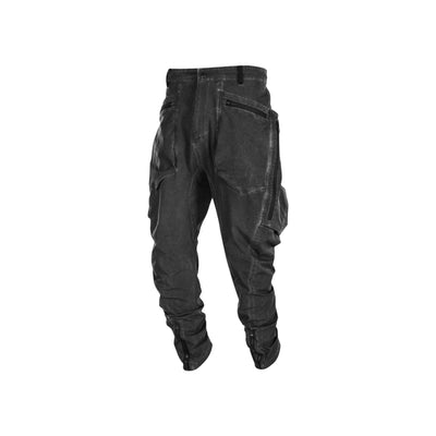 Pantalones Corte Pierna con Múltiples Bolsillos, Teñido Degradado y Detalles Rotos - Image 8