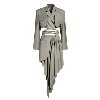 Conjunto de Falda Asimétrica con Cintura Ajustable - Estilo Street Fashion - Image 8