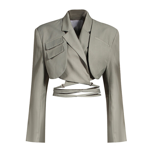 Conjunto de Falda Asimétrica con Cintura Ajustable - Estilo Street Fashion - Image 3