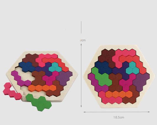 Rompecabezas Hexagonal de Madera - Image 2