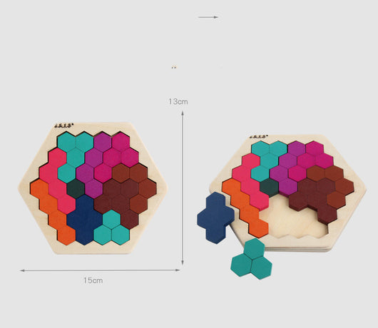 Rompecabezas Hexagonal de Madera - Image 3