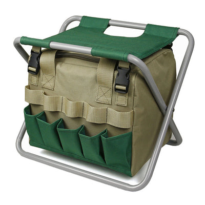 Taburete de Jardín Plegable con Bolsa Organizadora y Herramientas - Image 9