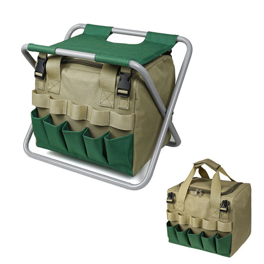 Taburete de Jardín Plegable con Bolsa Organizadora y Herramientas - Image 13