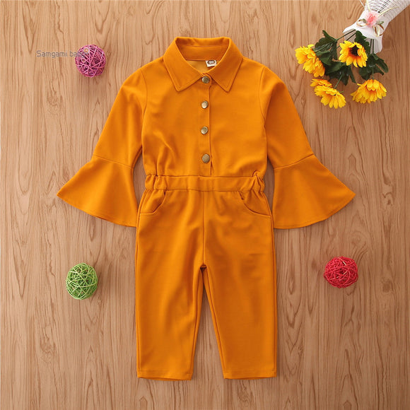 Jumpsuit Infantil con Mangas Acampanadas para Otoño
