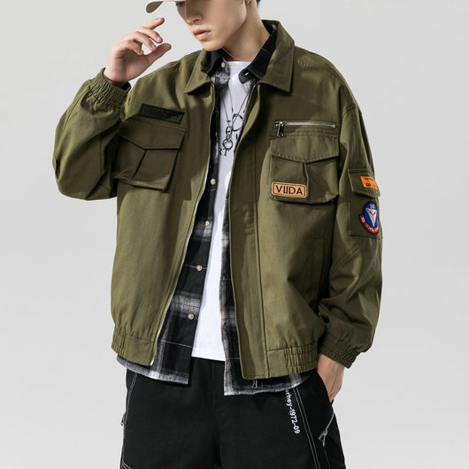 Chaqueta Bomber Suelta de Trabajo Casual - Image 9