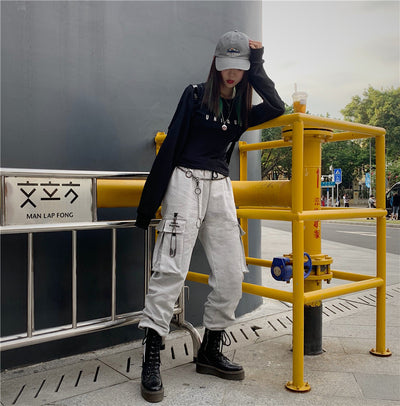 Pantalones Largos de Skate con Arnés de Herramientas y Bordados - Image 9
