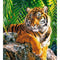 Cuadro Decorativo de Tigre Rey del Bosque con Diamantes Completos para Sala