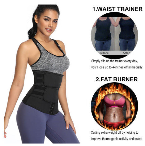 Fuchsia and black neoprene waist trainer with multiple adjustable straps and a zipper closure, size XL. - Image 15