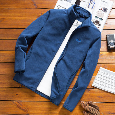 Cardigan Deportivo con Cuello de Pie en Polar Térmico