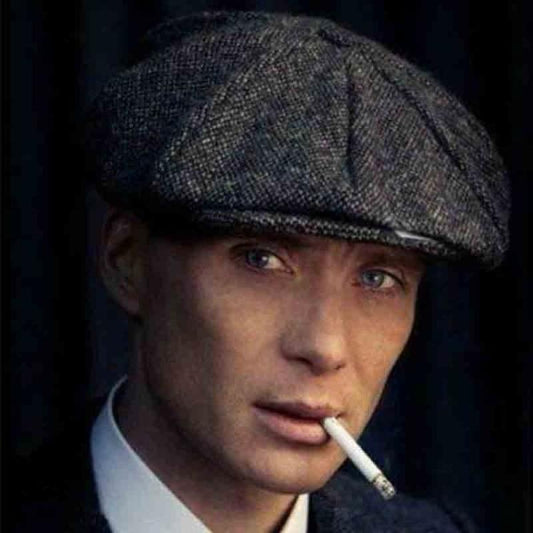 Gorra Newsboy de Lana Hombre Patrón Espiga Estilo Gatsby