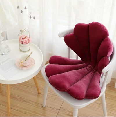 Cojín Velvet Seal Shell Lujo Rosa – Almohada Asiento Elegante - Image 6