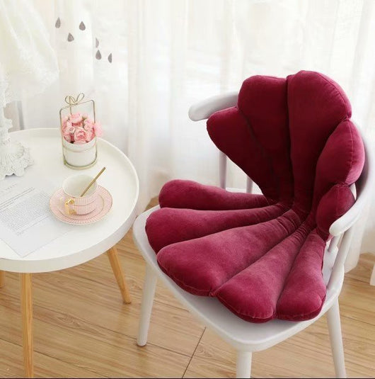 Cojín Velvet Seal Shell Lujo Rosa – Almohada Asiento Elegante - Image 6