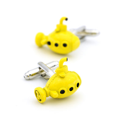 Gemelos Submarino Amarillo Cobre - Joyería Elegante para Hombre - Image 9