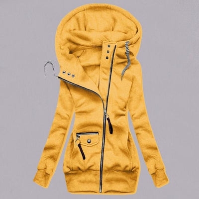 Abrigo Slim Ajustable con Capucha y Costuras Decorativas para Otoño e Invierno - Image 6