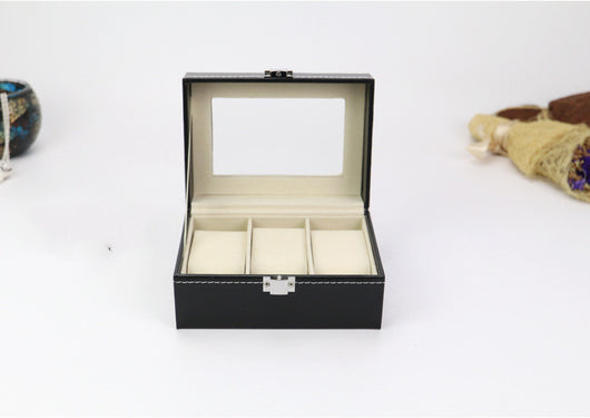 Caja Organizadora para Reloj y Joyas - Vitrina de Lujo con 3 Compartimentos - Image 15