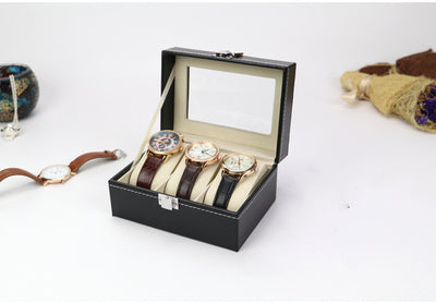 Caja Organizadora para Reloj y Joyas - Vitrina de Lujo con 3 Compartimentos - Image 14
