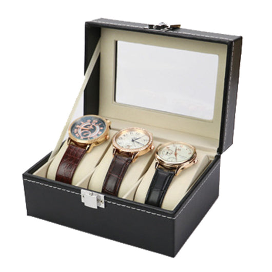 Caja Organizadora para Reloj y Joyas - Vitrina de Lujo con 3 Compartimentos