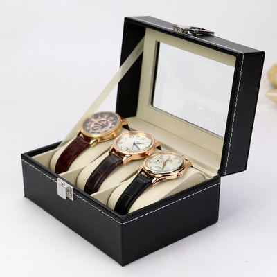 Caja Organizadora para Reloj y Joyas - Vitrina de Lujo con 3 Compartimentos - Image 5