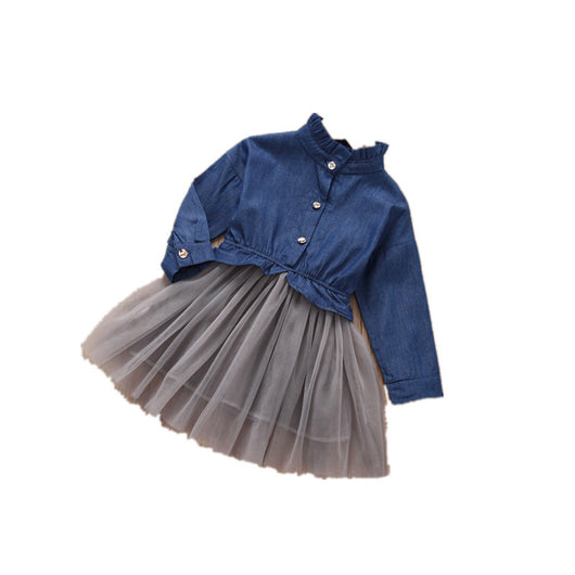 Vestido Denim Estilo Coreano para Niña - Diseño Princesa Occidental - Image 6
